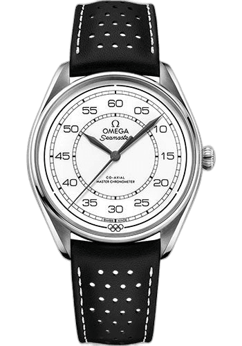 Specialities Olympic Official Timekeeper Limited Edition Set - 39.5 mm Steel Case - White Dial - Black Micro-Perforated Leather Strap Limited Edition of 100 - 522.32.40.20.04.003 39.5mm · Omega 522.32.40.20.04.003