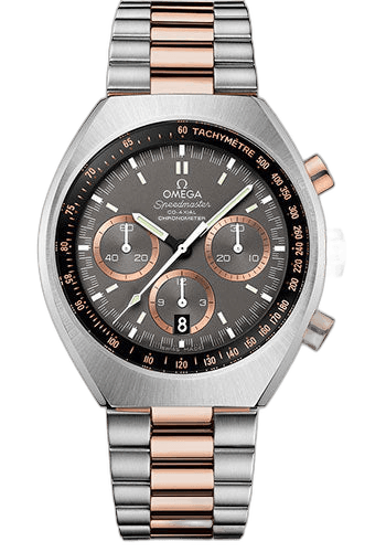 Speedmaster Mark II Co-Axial Chronograph Watch - 42.4 mm Steel - Sedna Gold Case - Grey Dial - Steel And Sedna Gold Bracelet - 327.20.43.50.01.001 · Omega 42.4mm & Sedna™ Gold Grey Dial — 327.20.43.50.01.001