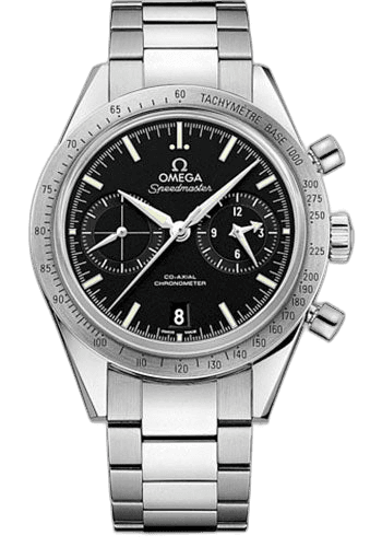Omega Speedmaster '57 Omega Co-Axial Chronograph Watch - 41.5 mm Steel Case - Brushed Bezel - Black Dial - 331.10.42.51.01.001 41.5mm Watch Ref. 331.10.42.51.01.001