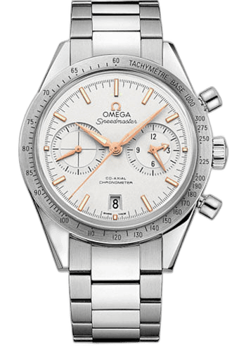 Omega Speedmaster '57 Omega Co-Axial Chronograph Watch - 41.5 mm Steel Case - Brushed Bezel - Silver Dial - 331.10.42.51.02.002 41.5mm