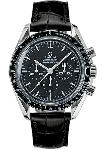 Omega Speedmaster Moonwatch Professional Watch - 42 mm Steel Case - Tachymeter Bezel - Black Dial - Black Leather Strap - 311.33.42.30.01.001 42mm Ref. 311.33.42.30.01.001