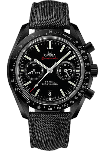 Omega Speedmaster Moonwatch Omega Co-Axial Chronograph Watch - 44.25 mm Black Ceramic Case - Brushed Ceramic Bezel - Black Dial - Black Coated Nylon Fabric Strap - 311.92.44.51.01.007 44.25mm Watch Ref. 311.92.44.51.01.007