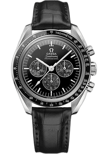 Speedmaster Moonwatch Professional Chronograph Calibre 321 - 42 mm Platinum Case - Black Dial - Black Leather Strap - 311.93.42.30.99.001 42mm · Omega 311.93.42.30.99.001