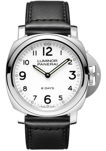 Panerai Luminor Steel — White Arabic Dial, 8-Day Reserve | Ref. PAM00561