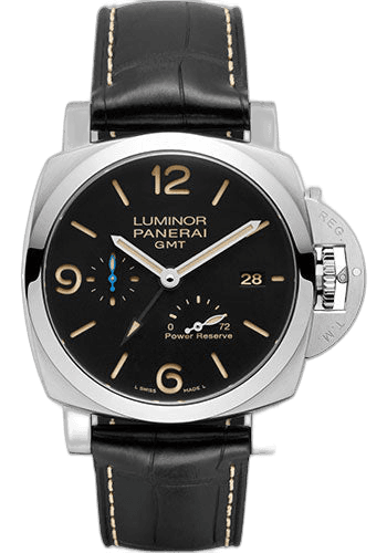 Panerai Luminor Steel — Black Dial GMT Power Reserve | Ref. PAM01321