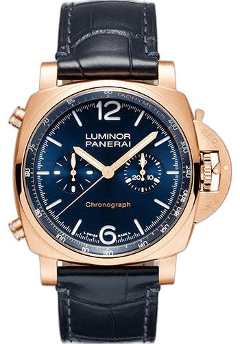 Panerai Luminor Chrono Goldtech — Blue Sun-Brushed Dial | Ref. PAM01111