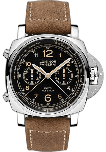 Panerai Luminor Steel — Black Flyback Chronograph Dial | Ref. PAM00653