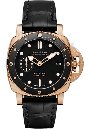 Panerai Submersible Goldtech — Black Dial Ceramic Bezel Diver | Ref. PAM00974