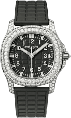 Patek Philippe Aquanaut Ladies White Gold — Diamond-Set Black Dial | Ref. 5069G-001