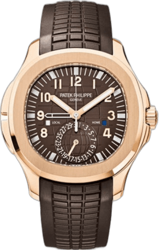 Patek Philippe Aquanaut Rose Gold — Chocolate Brown Dial Travel Time | Ref. 5164R-001