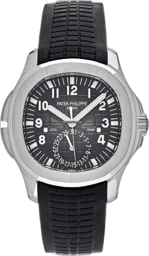 Patek Philippe Aquanaut Travel Time Steel — Black Embossed Dial | Ref. 5164A-001