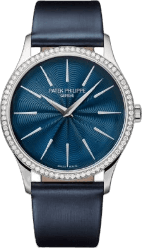 Patek Philippe Calatrava White Gold — Blue Dial Joaillerie | Ref. 4997/200G-001