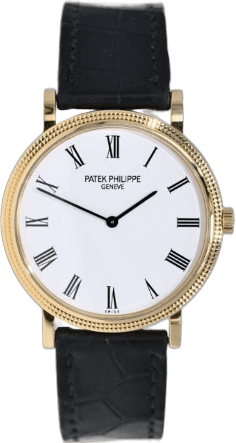 Patek Philippe Calatrava Yellow Gold — White Roman Hobnail Dial | Ref. 5120J-001
