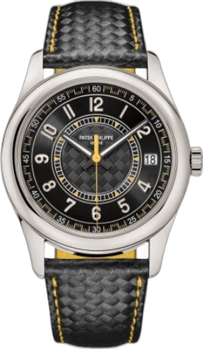 Patek Philippe Calatrava White Gold — Black Carbon Motif Arabic Dial | Ref. 6007G-001