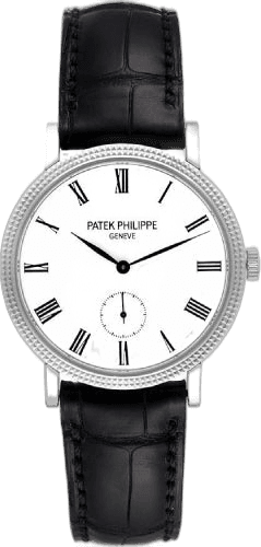 Patek Philippe Calatrava White Gold — Ivory Roman Hobnail Dial Ladies | Ref. 7119G-010