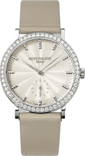 Patek Philippe Calatrava Ladies White Gold Diamonds — Ivory Cream Dial | Ref. 7120G-001