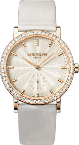 Patek Philippe Calatrava Rose Gold/Diamonds — Ivory Cream Guilloché Dial | Ref. 7120R-001