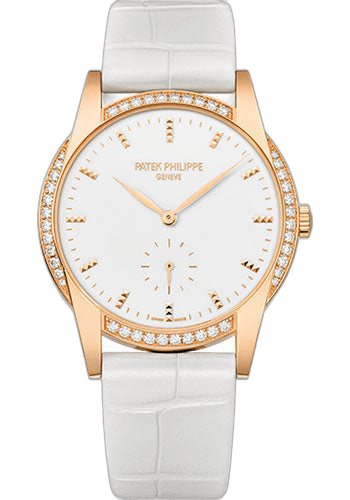 Patek Philippe Calatrava Rose Gold — Diamond-Set White Lacquer Dial | Ref. 7122/200R-001