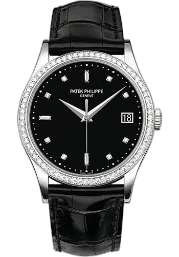 Patek Philippe Calatrava White Gold — Diamond-Set Black Dial Date | Ref. 5297G-001