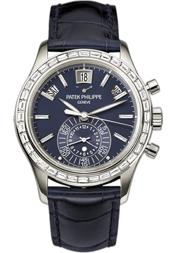 Patek Philippe Complications Platinum — Baguette-Diamond Annual Calendar Chronograph | Ref. 5961P-001