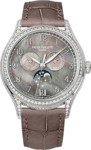Patek Philippe Complications White Gold — Black Mother-of-Pearl Diamond-Set | Ref. 4948G-001