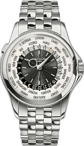 Patek Philippe Complications White Gold — Silver Dial World Time | Ref. 5130/1G-011