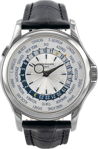 Patek Philippe Complications White Gold — Silver Index World Time | Ref. 5130G-019