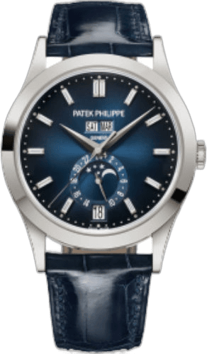 Patek Philippe Complications Annual Calendar White Gold — Blue Baguette Diamond Dial | Ref. 5396G-017