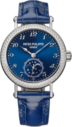 Patek Philippe Complications White Gold Diamonds — Blue Moon Phase Dial | Ref. 7121/200G-001