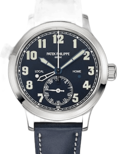 Patek Philippe Complications White Gold — Calatrava Pilot Travel Time Blue Dial | Ref. 7234G-001