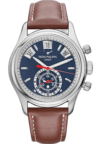 Patek Philippe Complications White Gold — Annual Calendar Chronograph Silvery Opaline Dial | Ref. 5960/01G-001