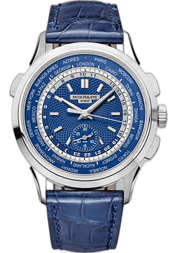Patek Philippe Complications White Gold — World Time Chronograph Blue Dial | Ref. 5930G-010