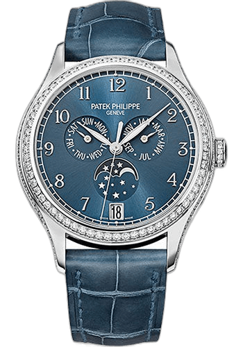 Patek Philippe Complications Annual Calendar White Gold — Blue Sunburst Dial | Ref. 4947G-001