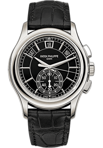 Patek Philippe Complications Platinum — Ebony Black Flyback Chronograph | Ref. 5905P-010