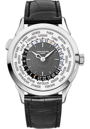 Patek Philippe Complications World Time White Gold — Charcoal Gray Lacquered Dial | Ref. 5230G-014