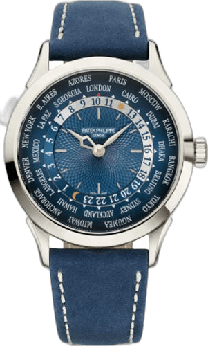 Patek Philippe Complications Platinum — World Time Blue Dial | Ref. 5230P-001