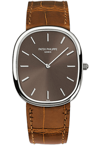 Patek Philippe Golden Ellipse White Gold — Anthracite Sunburst Dial | Ref. 3738/100G-012