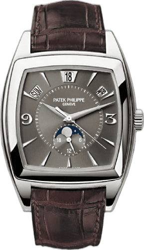 Patek Philippe Gondolo White Gold — Grey Annual Calendar Tonneau | Ref. 5135G-010