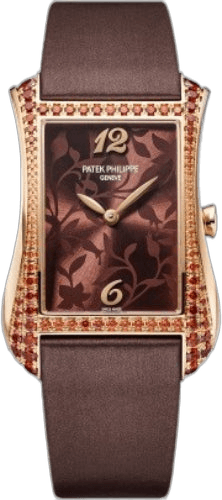 Patek Philippe Gondolo Serata Rose Gold — Brown Dial Gem Set Bezel | Ref. 4962/200R-001