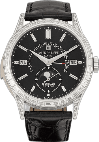 Patek Philippe Platinum — Black Dial Drama, Automatic Heart | Men's