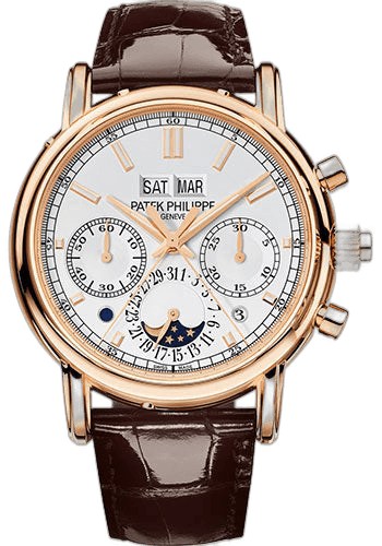 Patek Philippe Grand Complications Rose Gold — Silver Opaline Split-Seconds Perpetual | Ref. 5204R-001