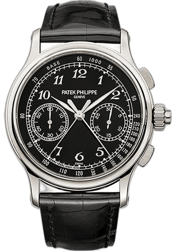 Patek Philippe Grand Complications Platinum — Split-Seconds Chronograph Black Enamel Dial | Ref. 5370P-001