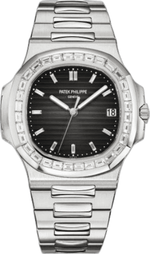 Patek Philippe Nautilus Platinum Diamond — Black Diamond Dial | Ref. 5711/110P-001