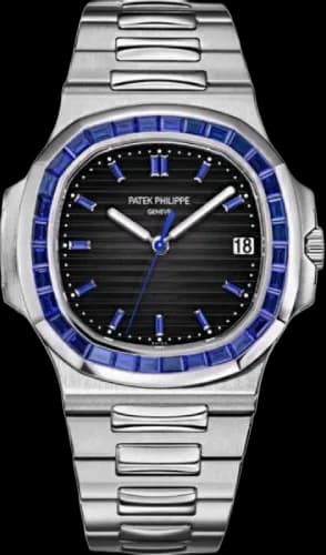 Patek Philippe Nautilus Platinum — Diamond-Set Bezel Black Dial | Ref. 5711/111P-001
