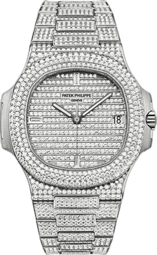 Patek Philippe Nautilus White Gold & Diamonds — Diamond Pavé Dial | Ref. 5719/1G-001