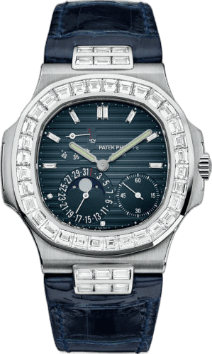 Patek Philippe Nautilus White Gold & Diamonds — Blue Dial with Diamond Markers | Ref. 5724G-001