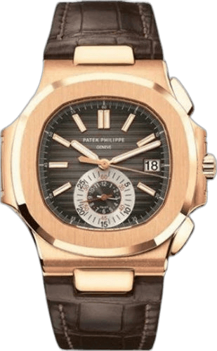 Patek Philippe Nautilus Rose Gold — Black/Brown Flyback Chronograph | Ref. 5980R-001