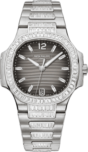 Patek Philippe Nautilus White Gold — Gray Diamond Dial | Ref. 7014/1G-001
