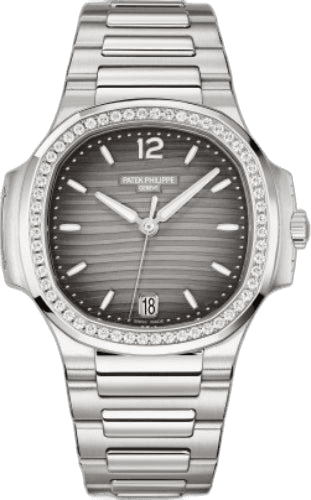 Patek Philippe Nautilus Ladies Steel — Diamond Bezel Grey Opaline Dial | Ref. 7118/1200A-011