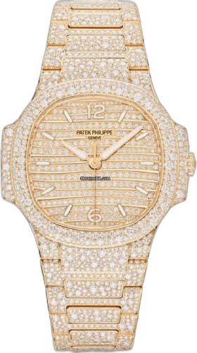 Patek Philippe Nautilus Ladies Rose Gold — Diamond-Paved Blue Dial | Ref. 7118/1450R-001